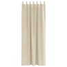 Rideaux occultants avec boucles de suspension 2 pcs en velours crème 