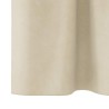 Rideaux occultants avec boucles de suspension 2 pcs en velours crème 