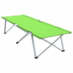 2 lits de camping pliants avec sac de transport, en tissu Oxford 600D, couleur vert foncé. 