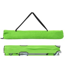 2 lits de camping pliants avec sac de transport, en tissu Oxford 600D, couleur vert foncé. 