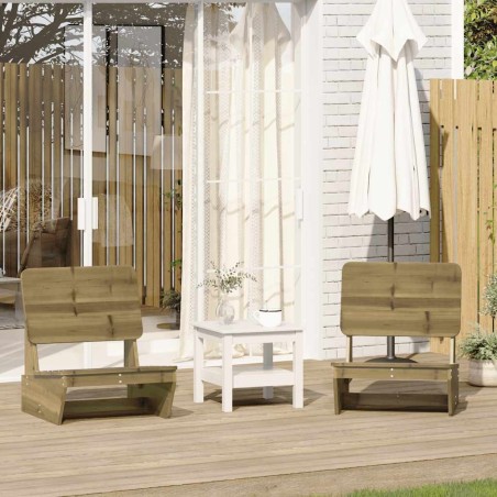 Chaises de jardin lot de 2 60x64x70,5 cm bois de pin imprégné 
