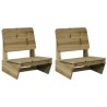 Chaises de jardin lot de 2 60x64x70,5 cm bois de pin imprégné 
