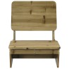Chaises de jardin lot de 2 60x64x70,5 cm bois de pin imprégné 