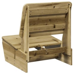 Chaises de jardin lot de 2 60x64x70,5 cm bois de pin imprégné 