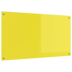 Plan de travail cuisine Jaune 110x60x0,6 cm en verre trempé 
