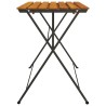 Table de bistro pliante 100x54x71cm Bois acacia solide et acier 
