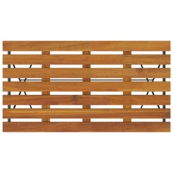 Table de bistro pliante 100x54x71cm Bois acacia solide et acier 