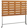 Table de bistro pliante 100x54x71cm Bois acacia solide et acier 