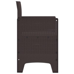 Chaises de Jardin 4 pcs Marron 53 x 49 x 85 cm Plastique 