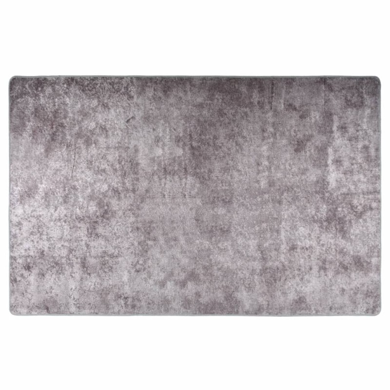Tapis lavable antidérapant 80x150 cm Gris 