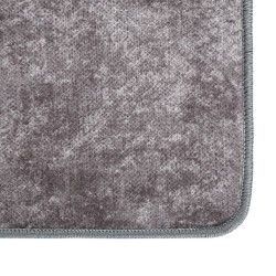 Tapis lavable antidérapant 80x150 cm Gris 