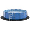 Tapis de sol de piscine noir Ø 366 cm en tissu non tissé rond. 