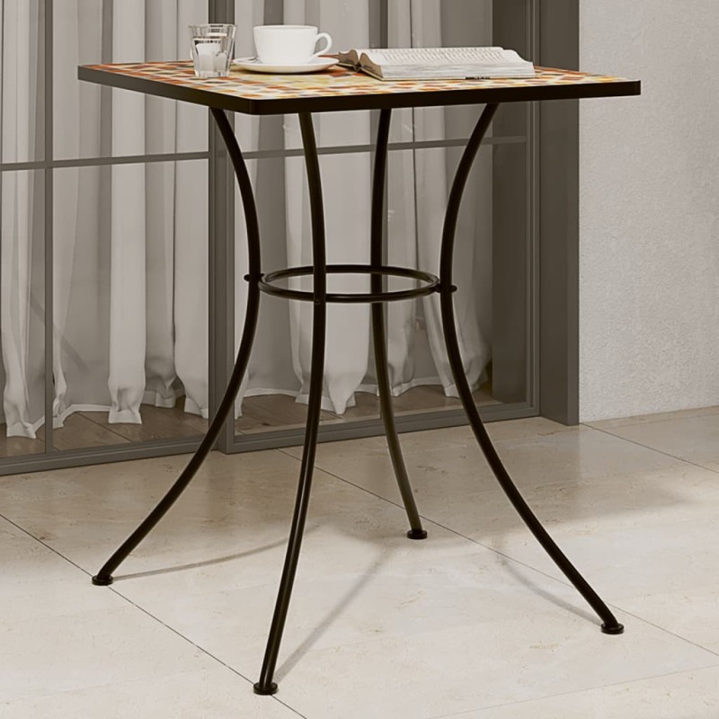 Table de bistro mosaïque terre cuite 60x60x74 cm céramique Table de bistro mosaïque terre cuite 60x60x74 cm céramique
