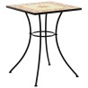 Table de bistro mosaïque terre cuite 60x60x74 cm céramique 