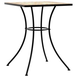 Table de bistro mosaïque terre cuite 60x60x74 cm céramique 