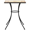 Table de bistro mosaïque terre cuite 60x60x74 cm céramique 