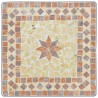 Table de bistro mosaïque terre cuite 60x60x74 cm céramique 