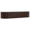 Jardinière en acier galvanisé marron 240x80x44 cm 