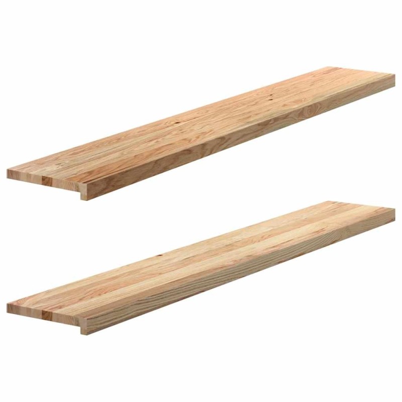 Appuis de fenêtre 2 pcs non traité 160x30x2cm bois chêne massif 