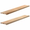 Appuis de fenêtre 2 pcs non traité 160x30x2cm bois chêne massif 