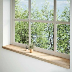 Appuis de fenêtre 2 pcs non traité 160x30x2cm bois chêne massif 
