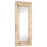 Miroir sculpté à la main 110x50x2,6 cm Bois de manguier solide 