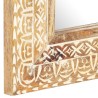Miroir sculpté à la main 110x50x2,6 cm Bois de manguier solide 