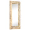 Miroir sculpté à la main 110x50x2,6 cm Bois de manguier solide 