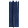 Rideaux occultants avec boucles de suspension 2 pcs Velours bleu foncé 