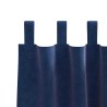 Rideaux occultants avec boucles de suspension 2 pcs Velours bleu foncé 