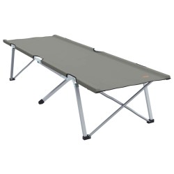 Lits de camping pliants , 2 pièces avec sac de transport gris en tissu Oxford 600D 