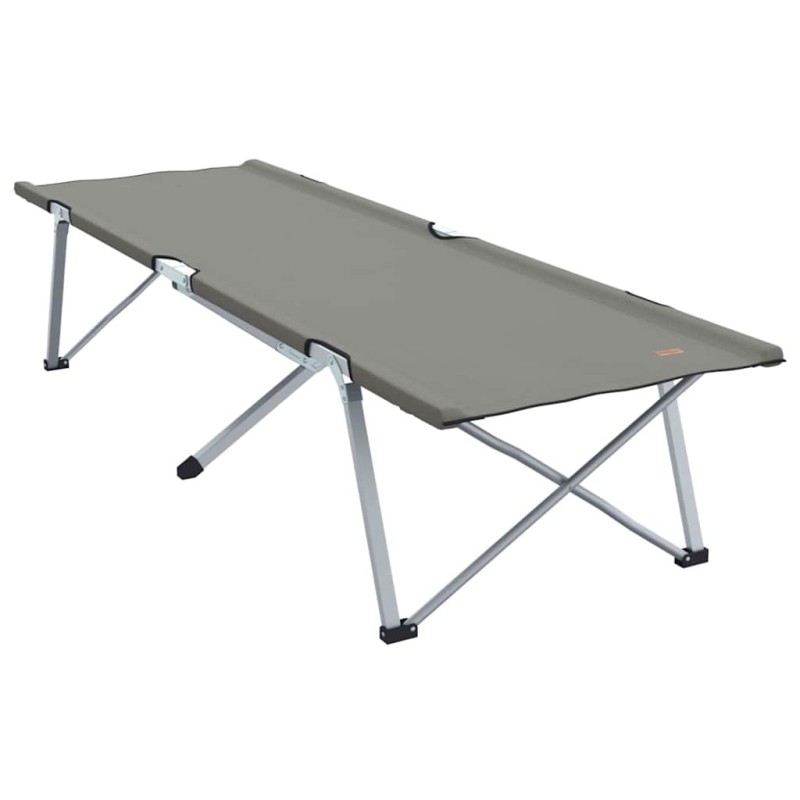 Lits de camping pliants , 2 pièces avec sac de transport gris en tissu Oxford 600D 