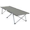 Lits de camping pliants , 2 pièces avec sac de transport gris en tissu Oxford 600D 