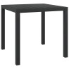 Table de jardin Noir 80 x 80 x 74 cm Aluminium et WPC 