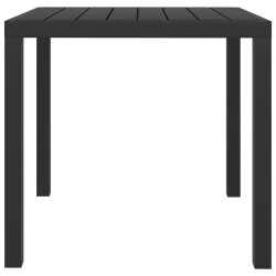 Table de jardin Noir 80 x 80 x 74 cm Aluminium et WPC 