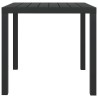 Table de jardin Noir 80 x 80 x 74 cm Aluminium et WPC 