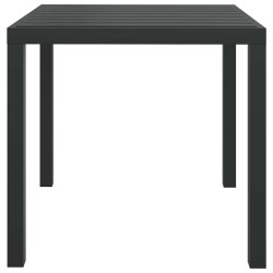 Table de jardin Noir 80 x 80 x 74 cm Aluminium et WPC 
