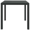Table de jardin Noir 80 x 80 x 74 cm Aluminium et WPC 