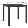 Table de jardin Noir 80 x 80 x 74 cm Aluminium et WPC 
