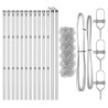 Jeu de Poteaux de Clôture Argent 0.8 x 25 m Acier galvanisé 