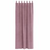 Rideaux occultants avec boucles de suspension 2 pcs Velours Rose Foncé 
