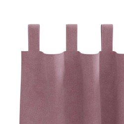 Rideaux occultants avec boucles de suspension 2 pcs Velours Rose Foncé 