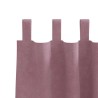 Rideaux occultants avec boucles de suspension 2 pcs Velours Rose Foncé 