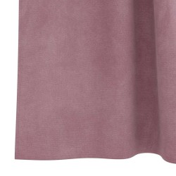 Rideaux occultants avec boucles de suspension 2 pcs Velours Rose Foncé 