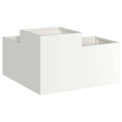 Jardinière 100x100x48 cm Acier Blanc 