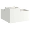 Jardinière 100x100x48 cm Acier Blanc 