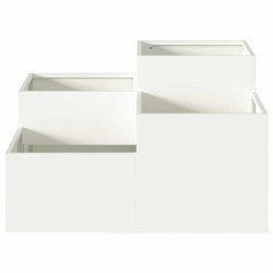 Jardinière 100x100x48 cm Acier Blanc 