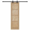 Porte coulissante avec kit de quincaillerie 61x198.5 cm en bois massif de pin 