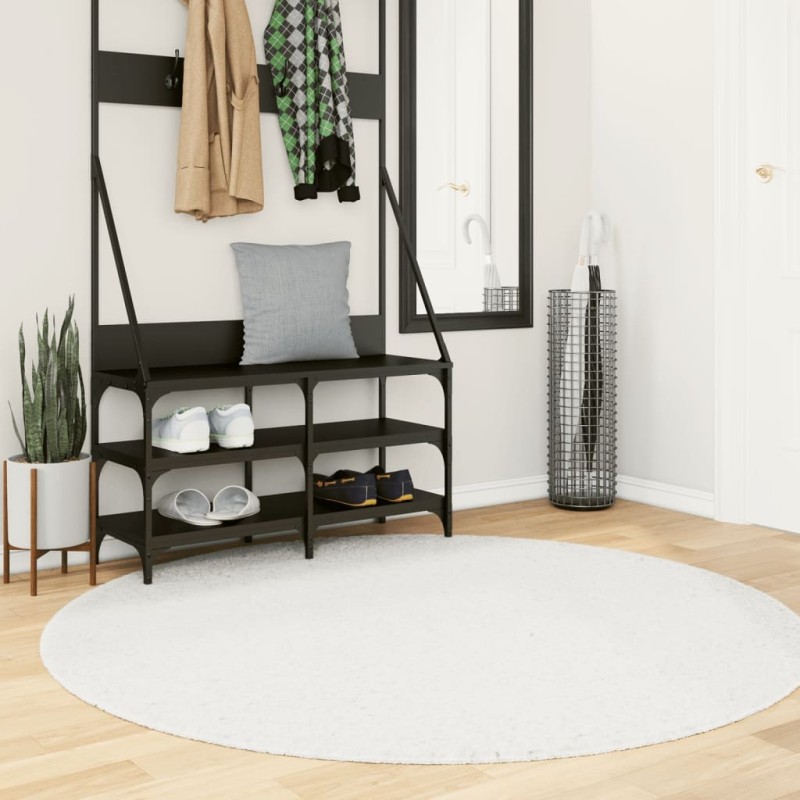 Tapis OVIEDO à poils courts crème Ø 160 cm 