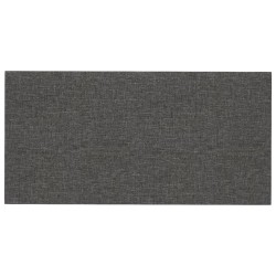 Panneaux muraux 12 pcs Gris foncé 60x30 cm Tissu 2,16 m² 